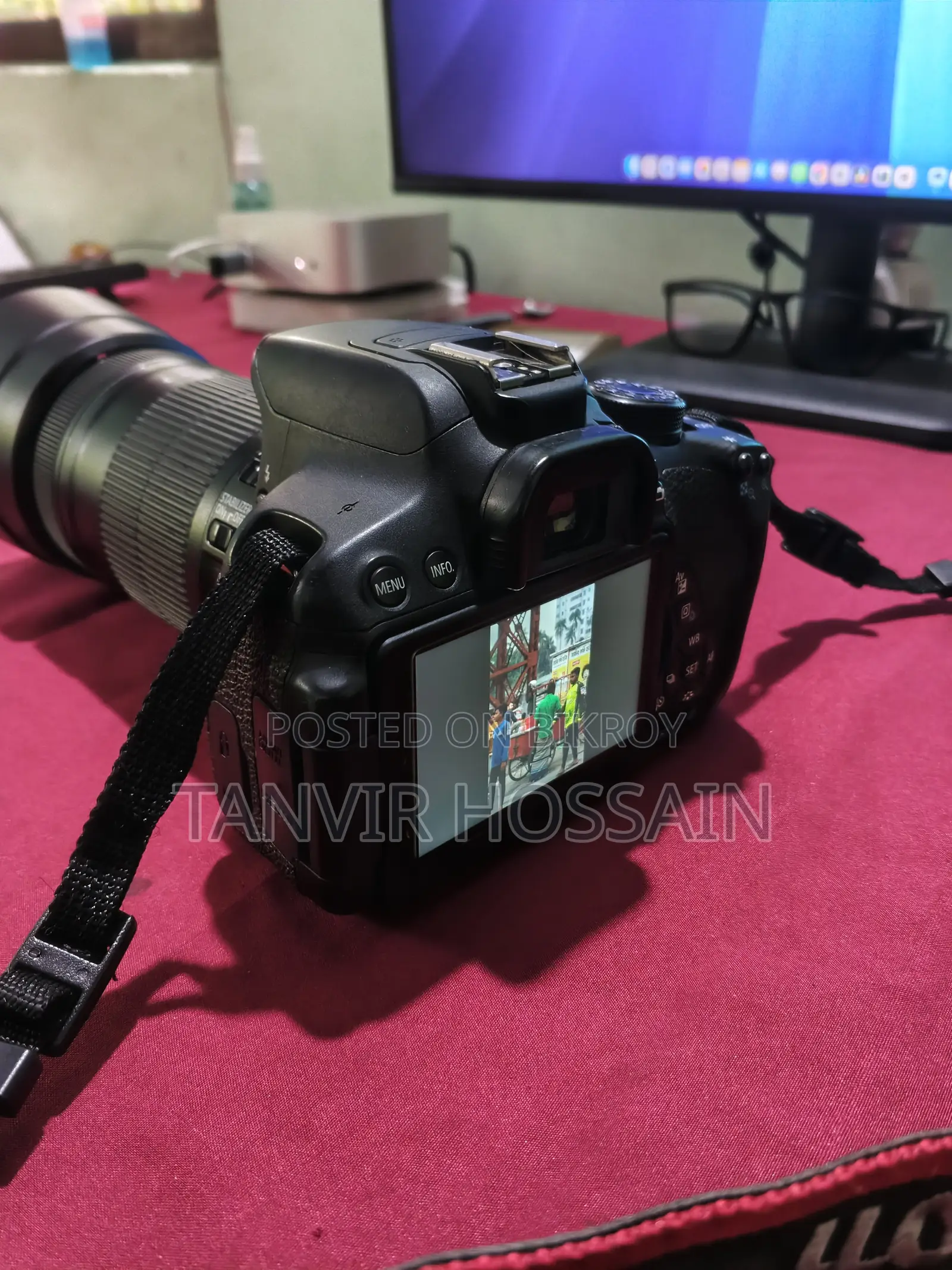 Canon Eos 700d + 55-250mm Lens + 64gb Sd Card + 2 Battery + Bag