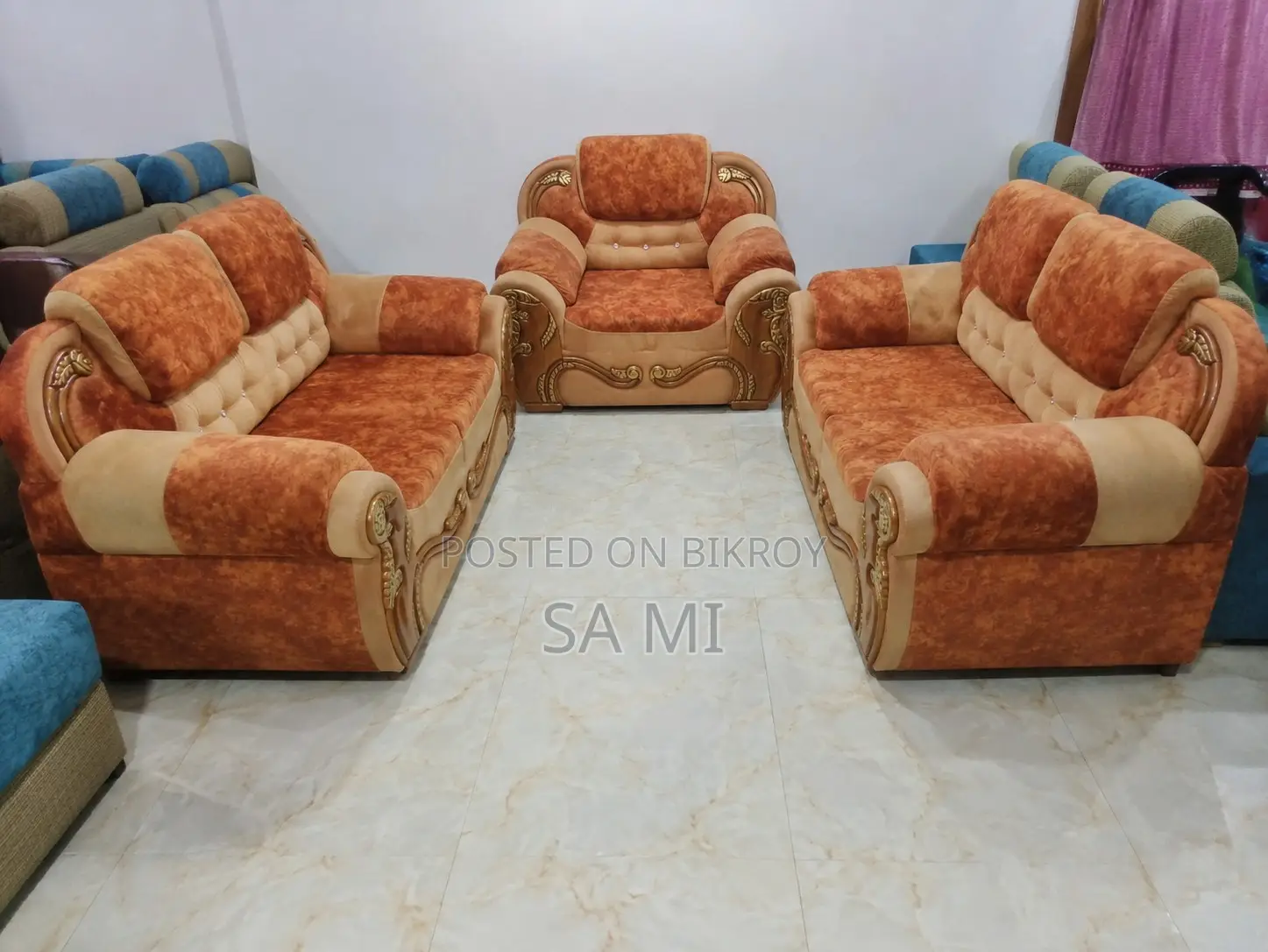 Royal Godi Sofa Set (2+2+1) | 5 Seater | Segun Wood