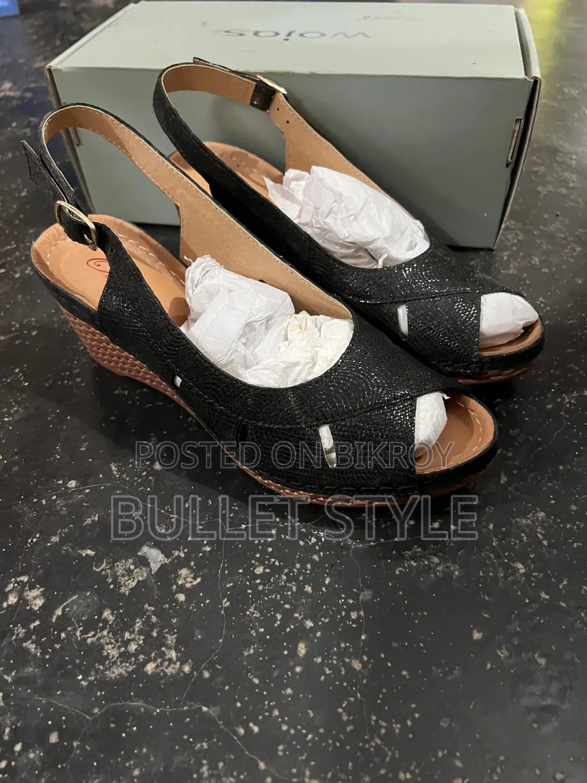 Female Shoe With 3 Inch Invisible Heel Full Leather Shoe.