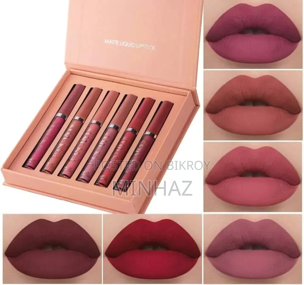 Chinese Brand Handaiyan 6-Piece Matte Lipstick Set