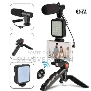 Ay-49 Remote Control Video Kits Microphone Led Fill Light Mini Tripod