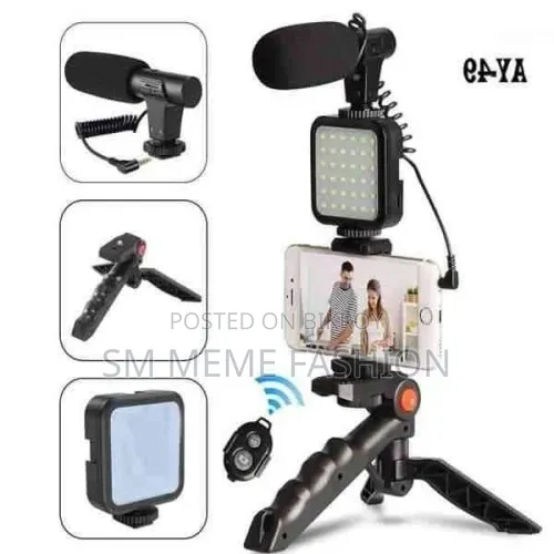 Ay-49 Remote Control Video Kits Microphone Led Fill Light Mini Tripod