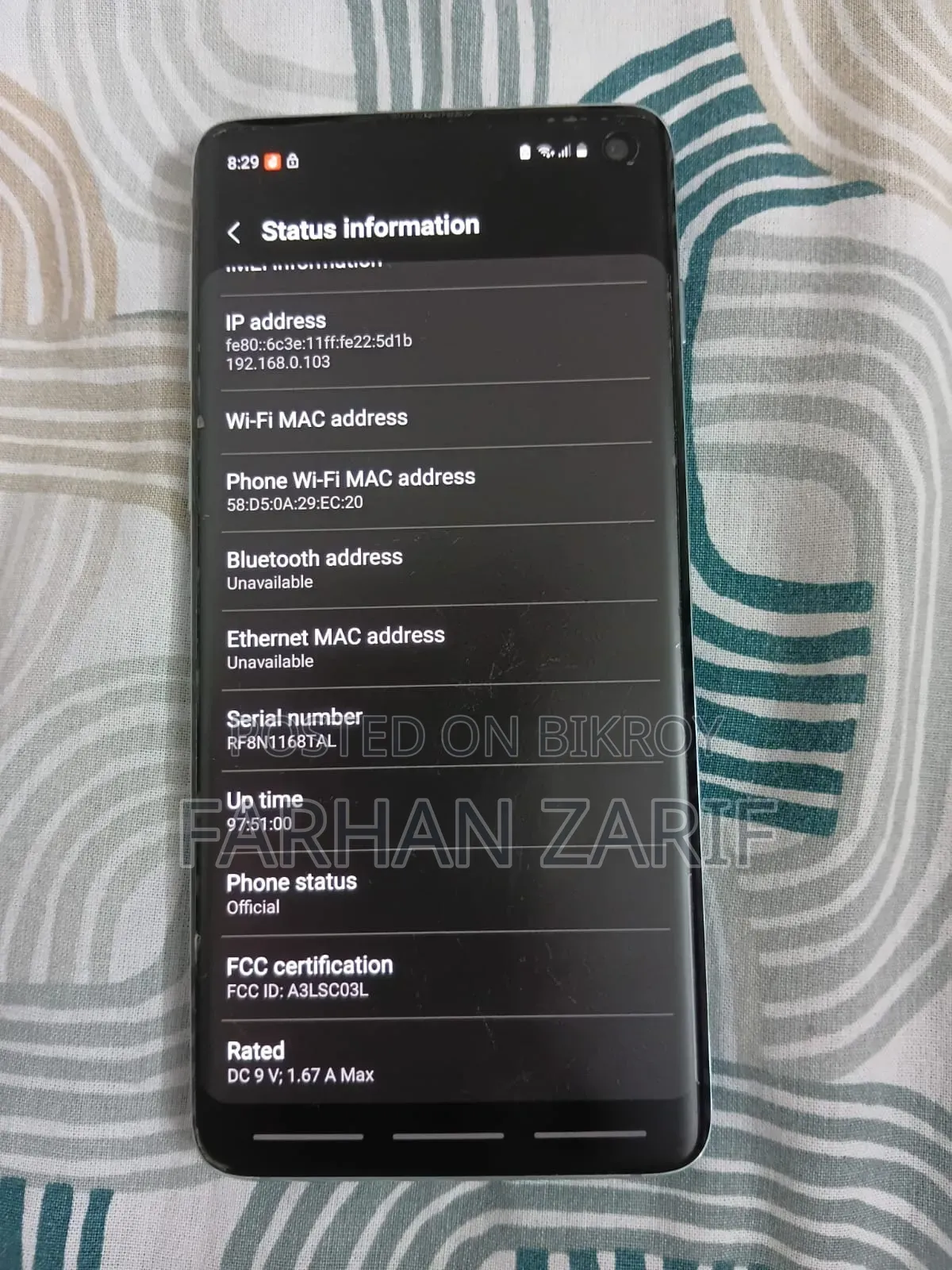 Samsung Galaxy S10 128 GB Blue