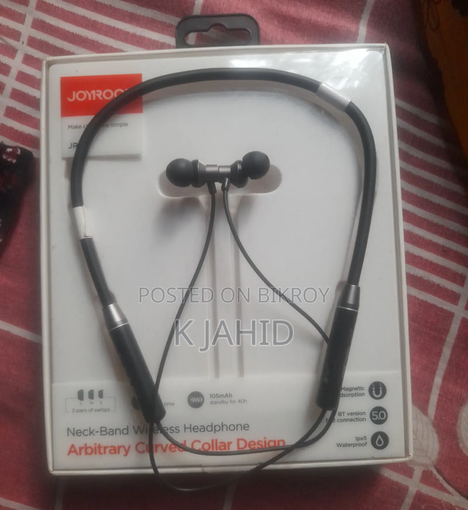 Joyroom JR-D7 Wireless Neckband. Brand new in box for sale.