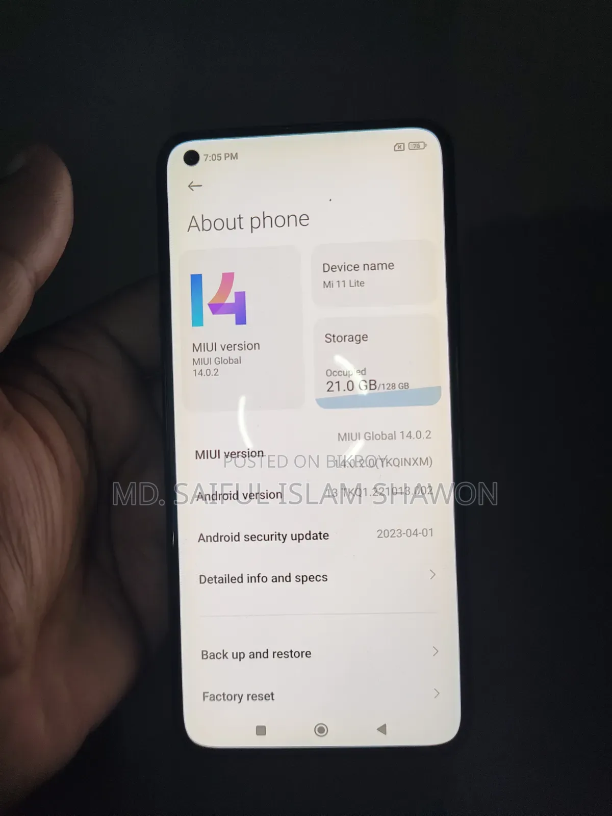 Xiaomi Mi 11 Lite 128 GB Gray