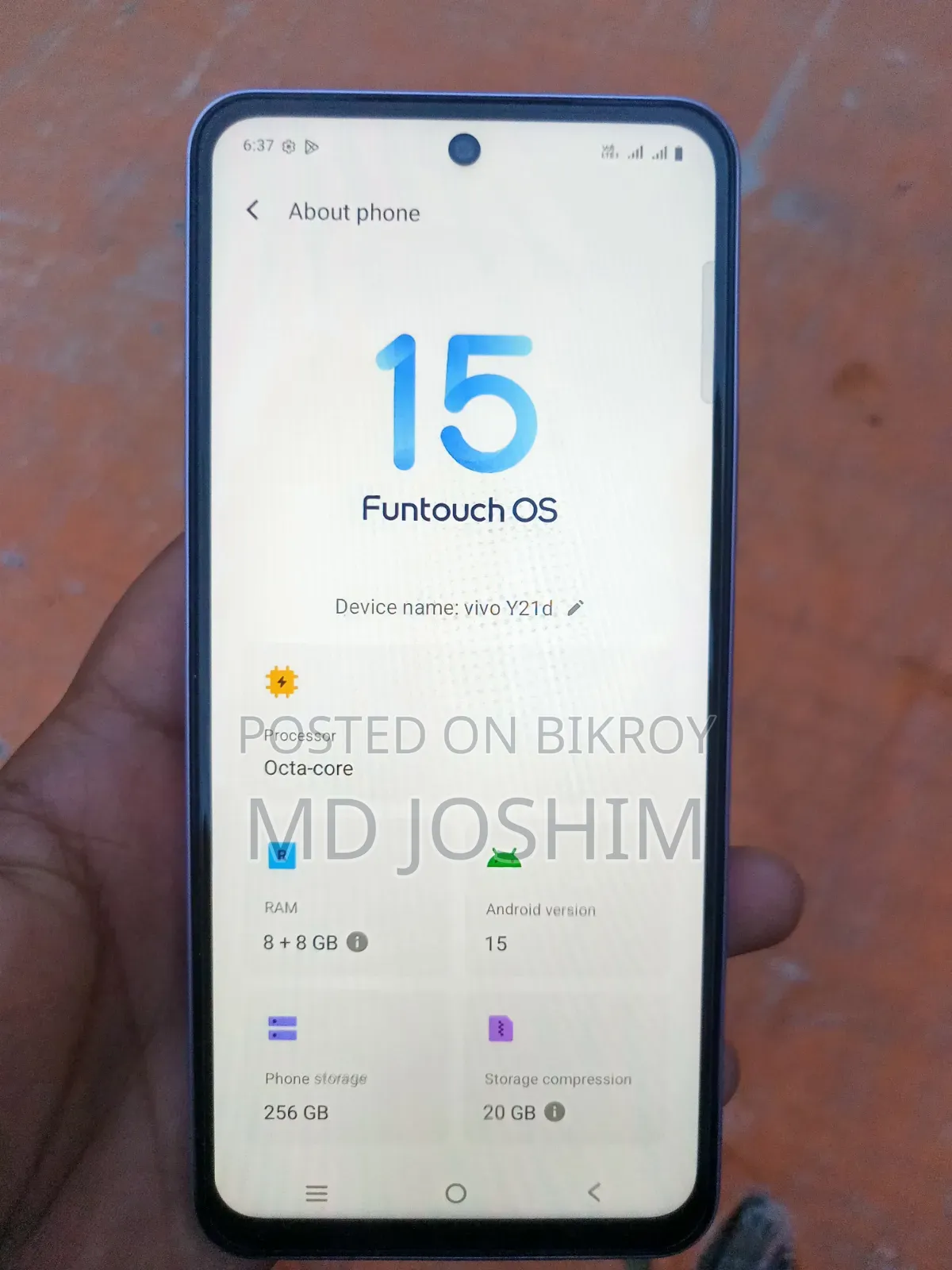 New Vivo Y21d 128 GB Blue