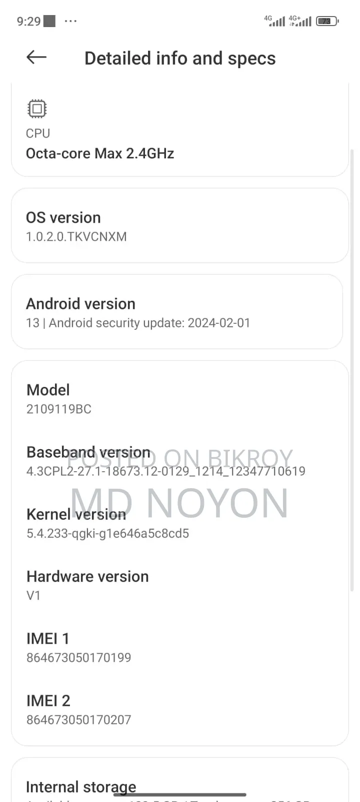 Xiaomi Civi 2 256 GB