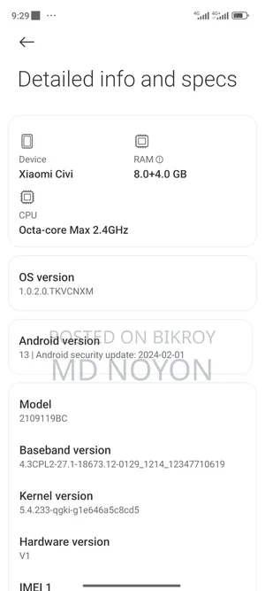 Xiaomi Civi 2 256 GB
