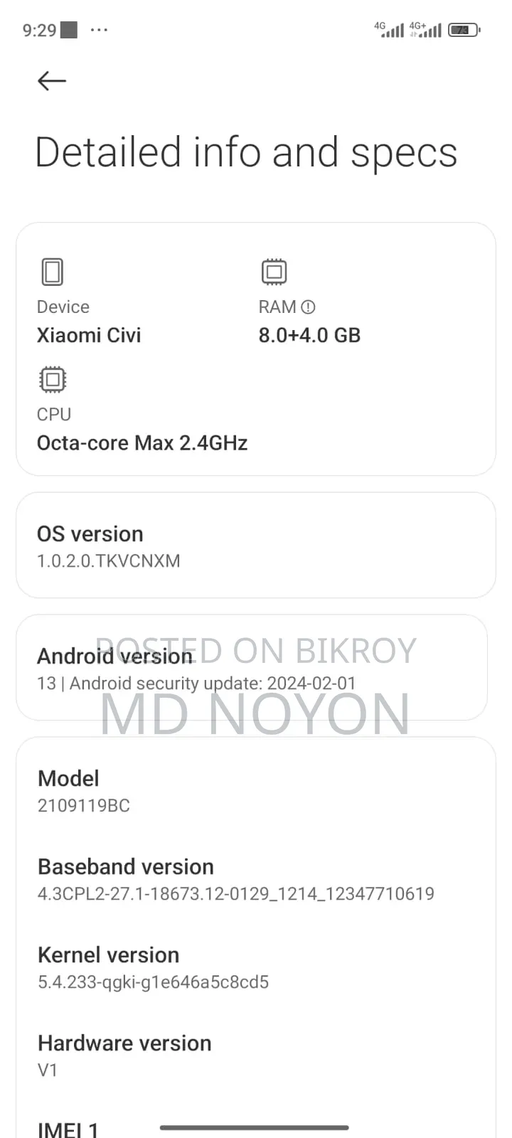 Xiaomi Civi 2 256 GB