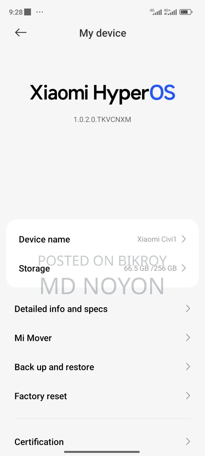 Xiaomi Civi 2 256 GB