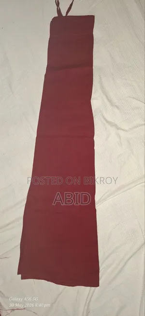 Red Katan wedding saree, blouse, and orna for sale.