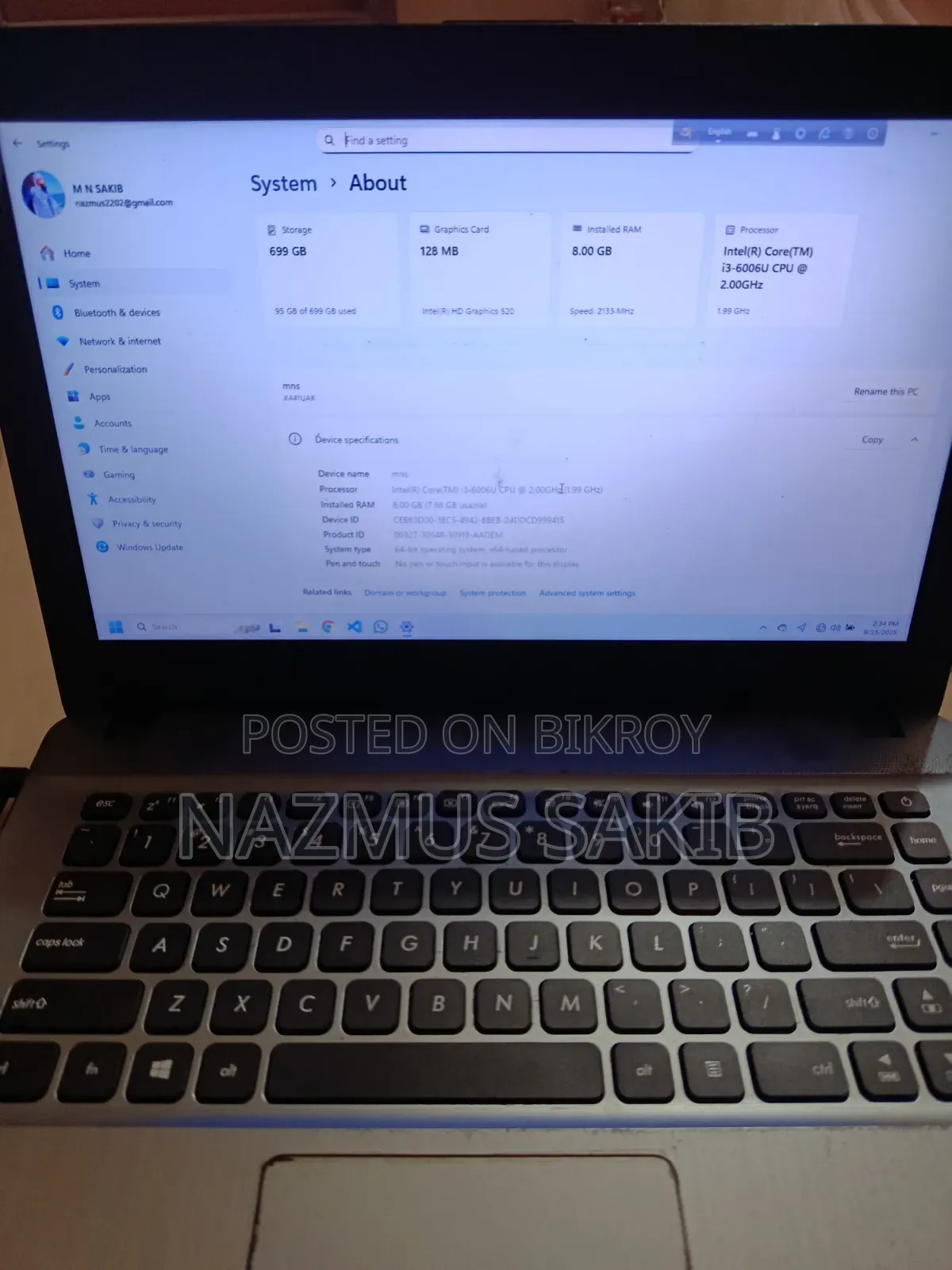 Laptop Asus X401U 8GB Intel Core I3 SSD 256GB