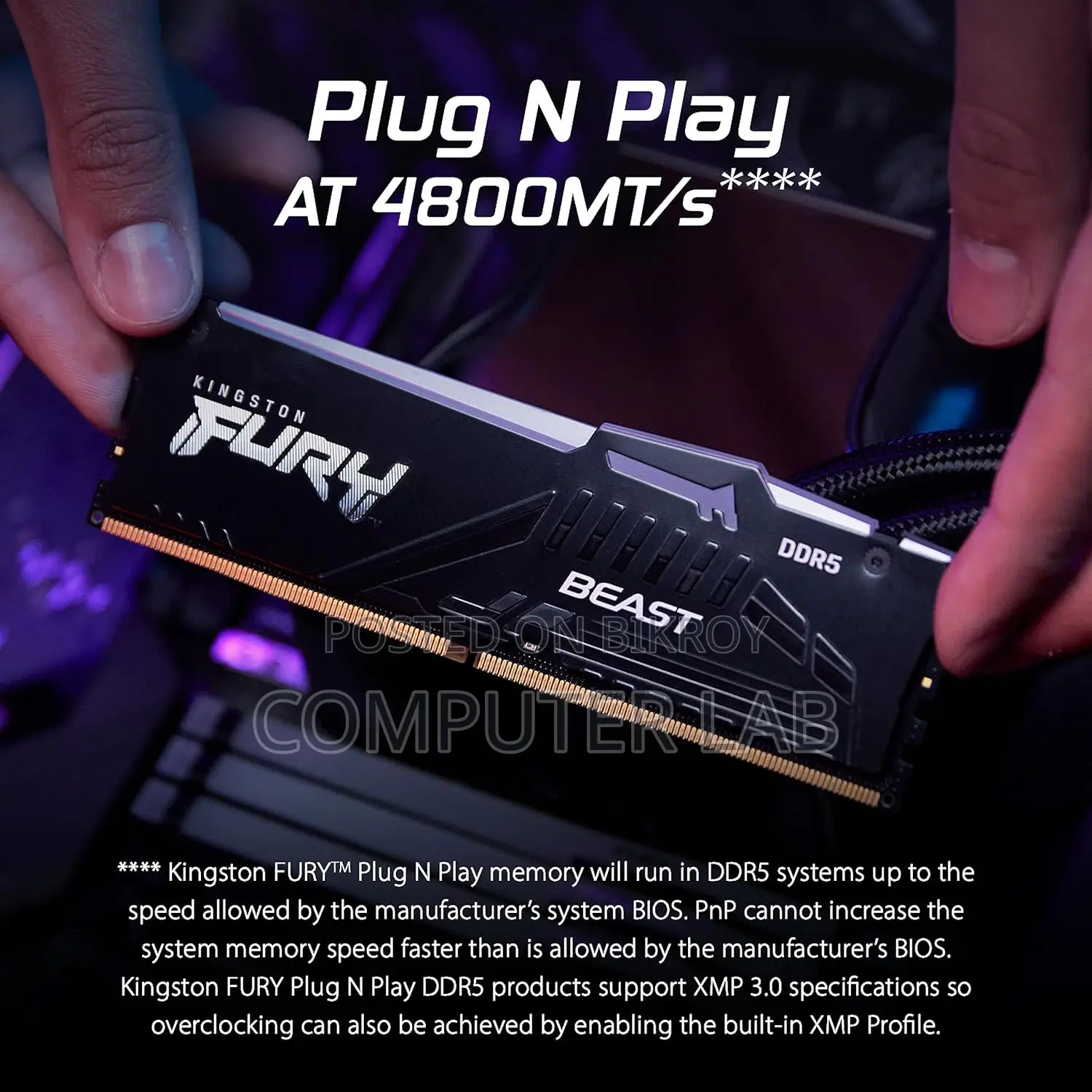 Kingston Fury Beast 32gb RGB Ddr5 5600mhz Cl36 Desktop Ram 1year