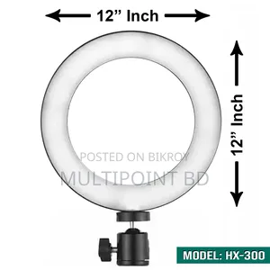 12 Inch LED Ring Light (Hx300) With 6ft Tripod Stand – USB Powered