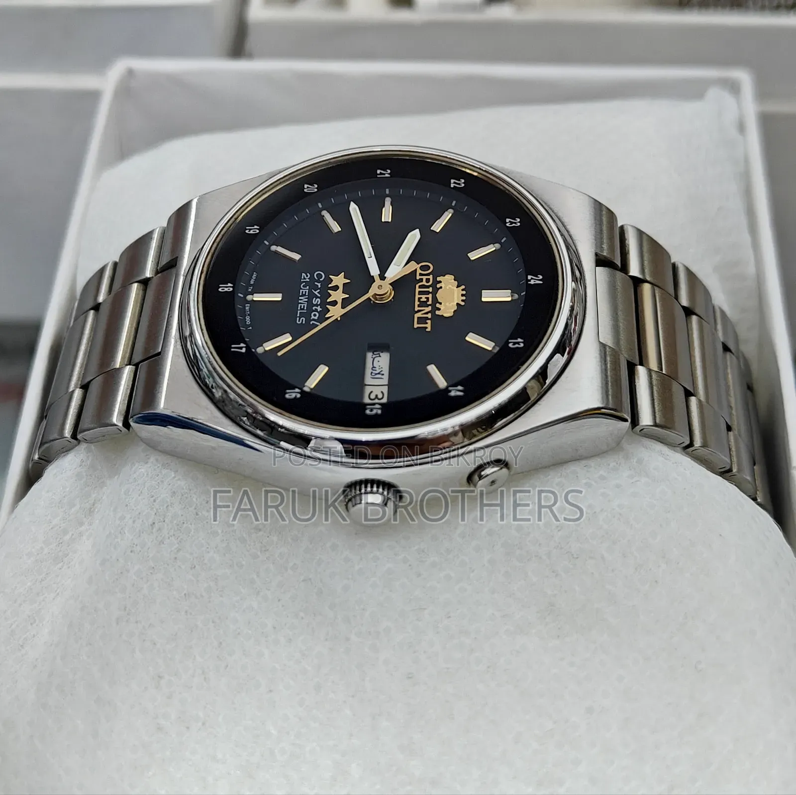 Vintage Orient Crystal 3-Star 21 Jewels Automatic Men's Watch (Japan)