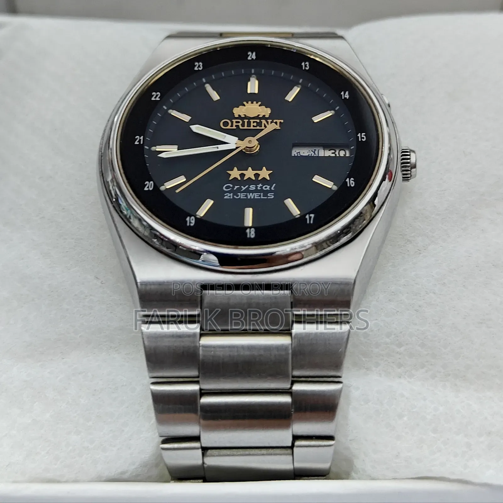 Vintage Orient Crystal 3-Star 21 Jewels Automatic Men's Watch (Japan)