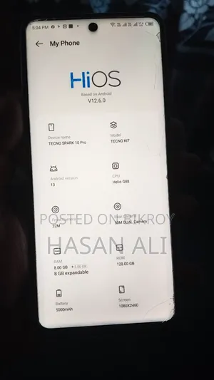 New Tecno Spark 10 Pro 128 GB White