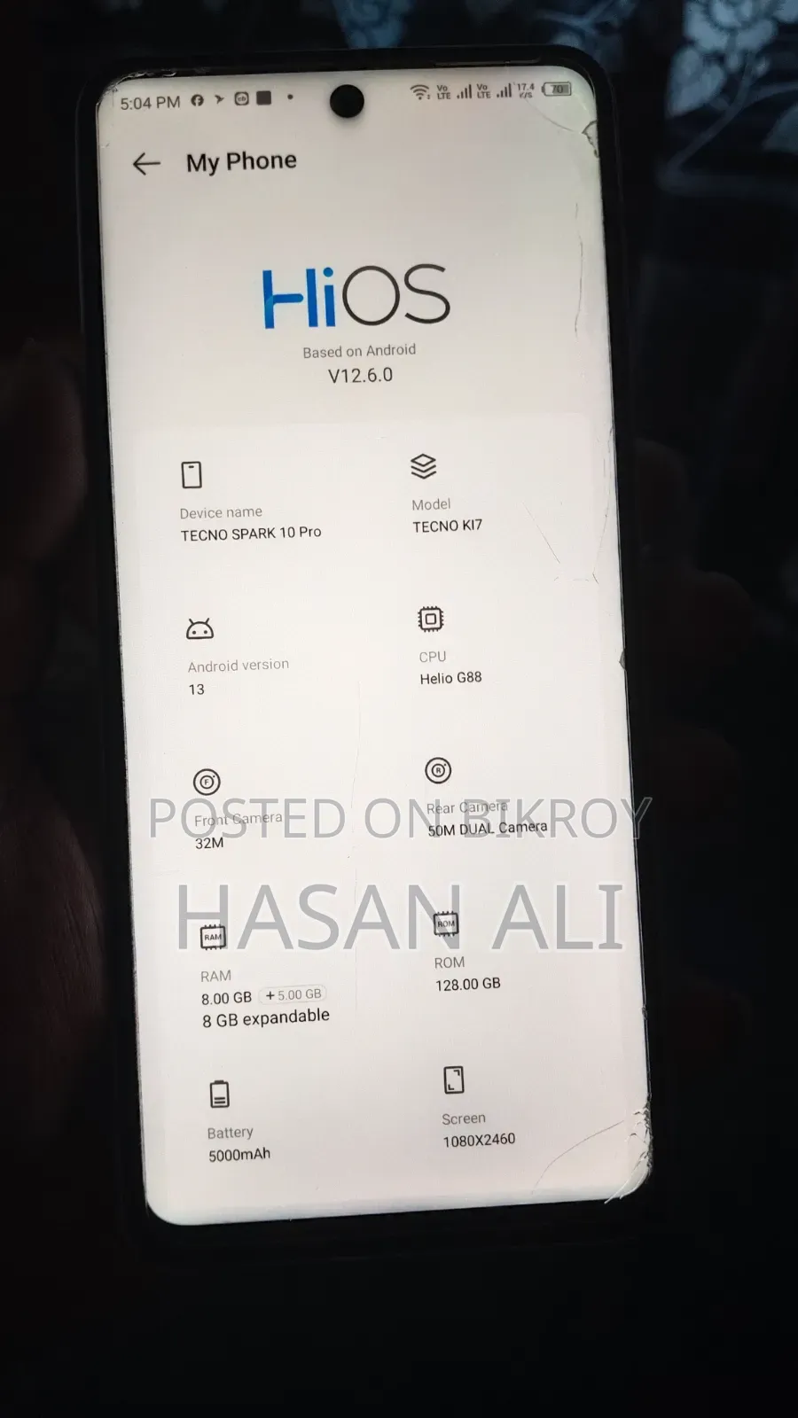 New Tecno Spark 10 Pro 128 GB White