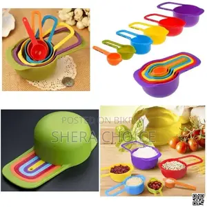 6 Pcs Measuring Cup Set, 6 Piece Measuring Spoon Set