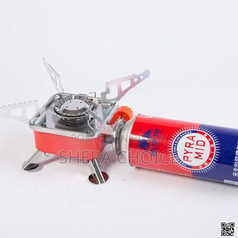 Mini Gas Stove and Gas Cylinder Combo, Portable Camping Gas