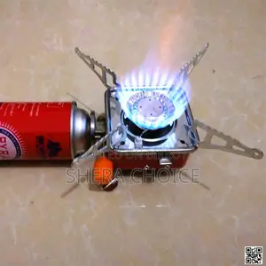 Mini Gas Stove and Gas Cylinder Combo, Portable Camping Gas