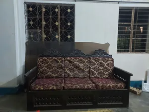 Old Teak Wood 3-Seater Sofa