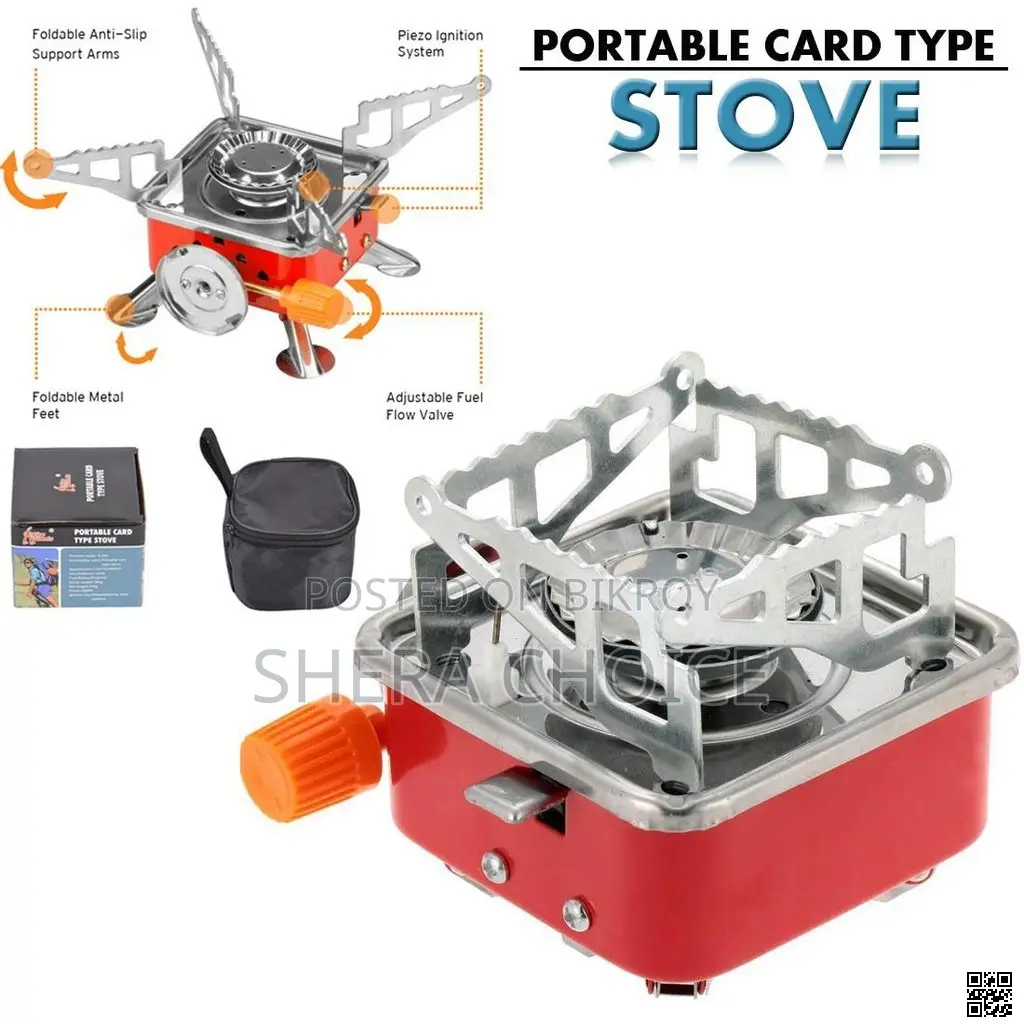 Portable Card Type Camping Butane Gas Stove Burner