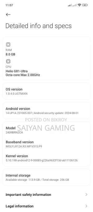 Xiaomi Redmi 14C 256 GB Blue