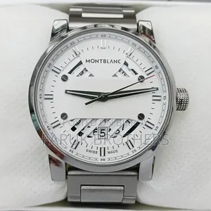 Montblanc Classic Quartz Watch – Stainless Steel, White Dial,