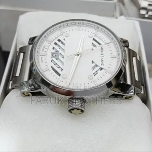 Montblanc Classic Quartz Watch – Stainless Steel, White Dial,