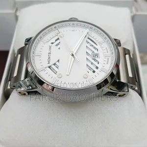 Montblanc Classic Quartz Watch – Stainless Steel, White Dial,