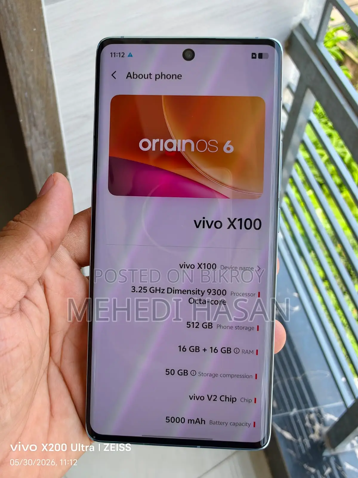 New Vivo X100 512 GB Blue