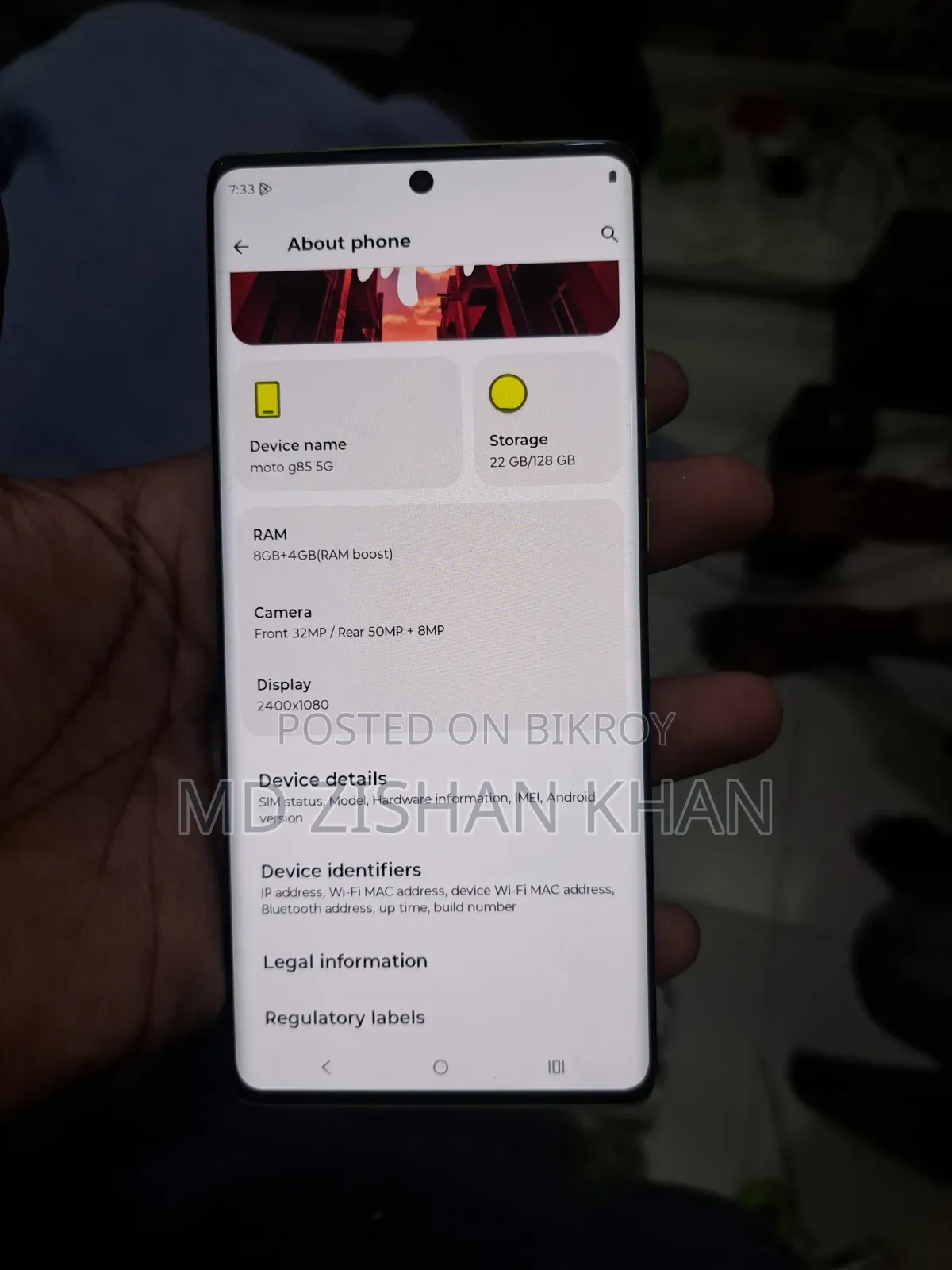 Motorola Moto G85 128 GB Pink