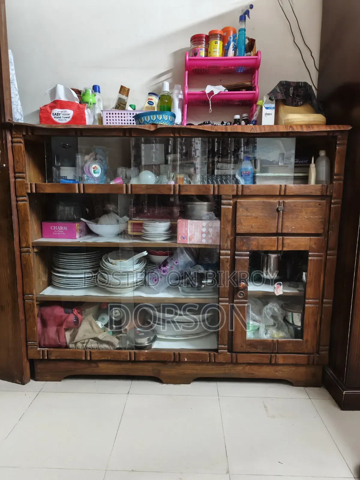100% Pure Teak Wood Showcase Urgent Sale