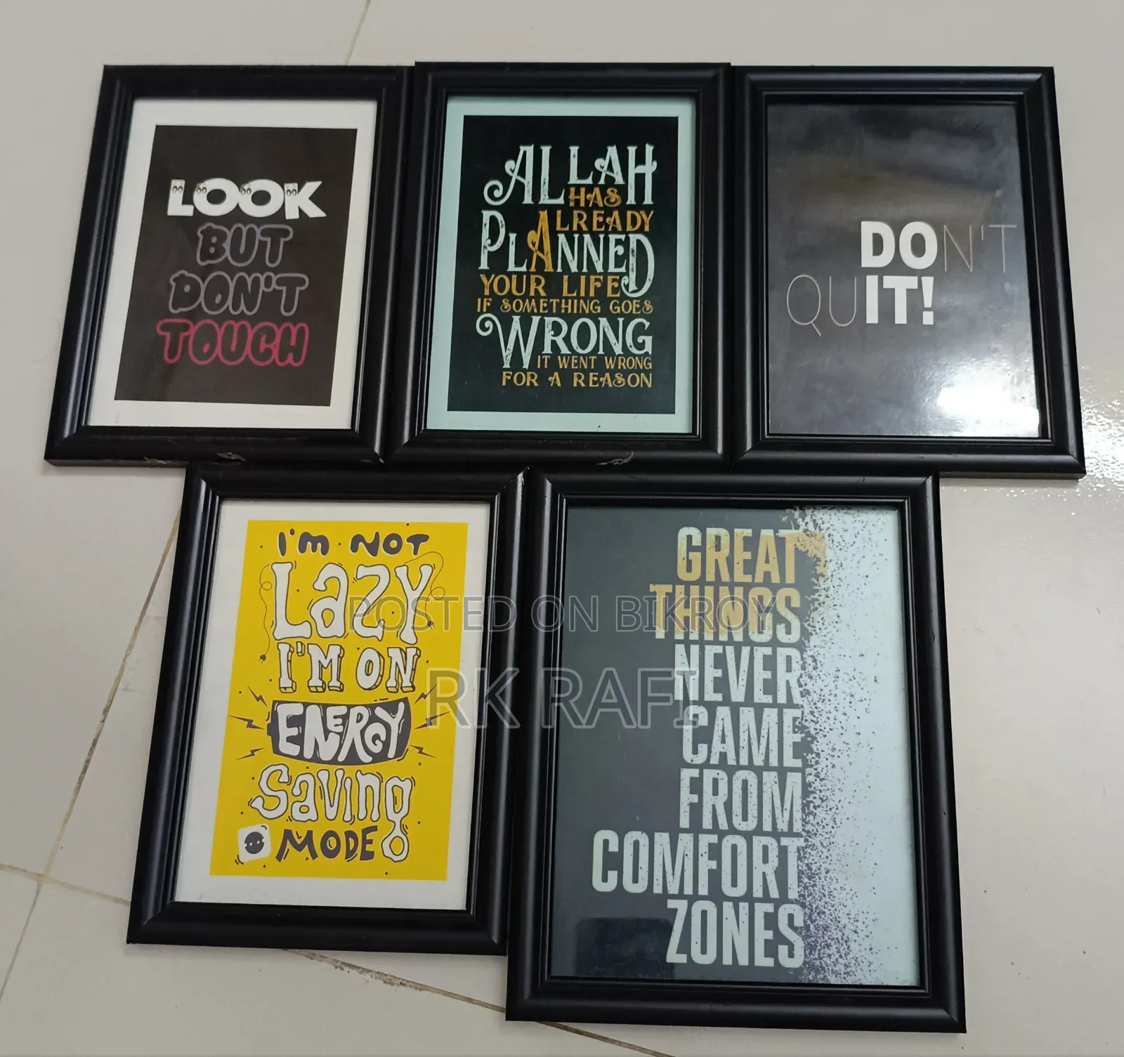 Wallmate Wood and Glass Frame