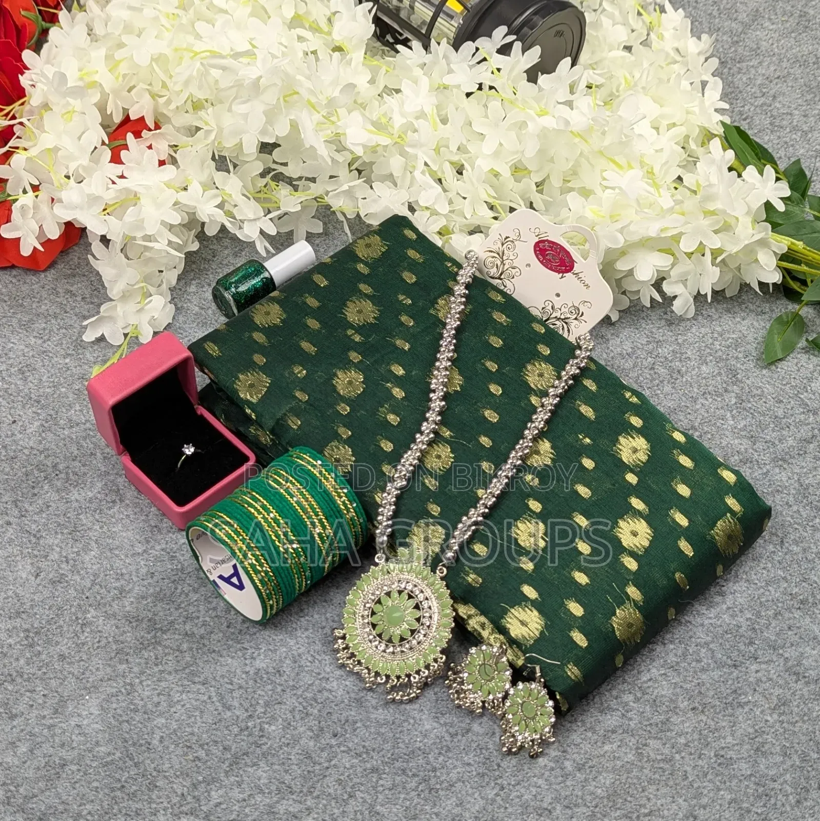 Exclusive Half Silk Jamdani Saree Combo Package (Zari Work)
