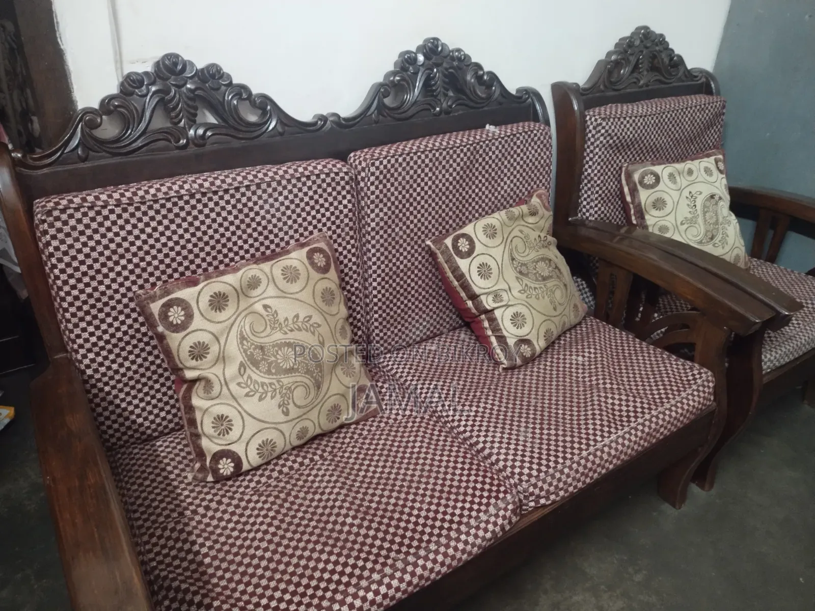 Sofa foam with cover for sale.