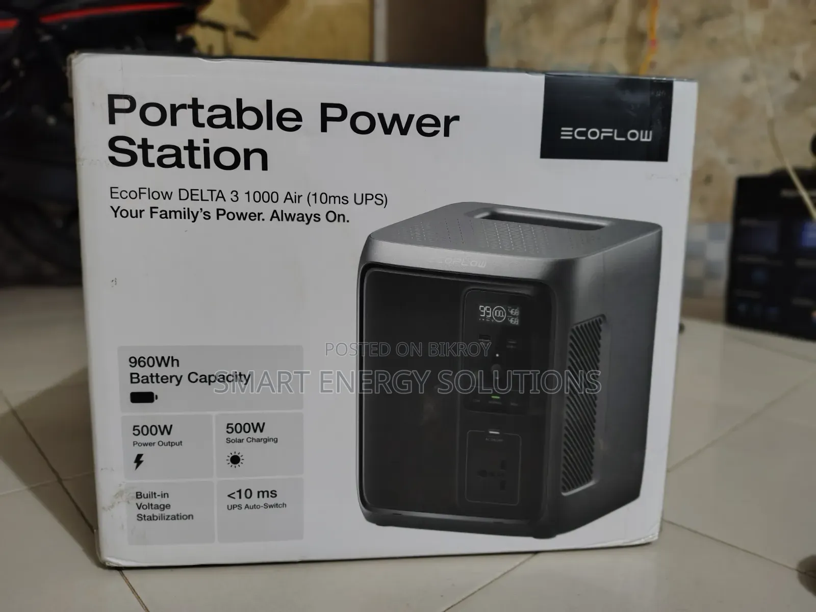 Ecoflow Delta 3 1000 Air Portable Power Station (Ips)