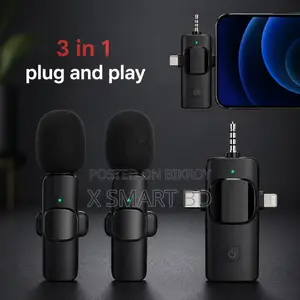 3 in 1 Wireless Lavalier Microphone