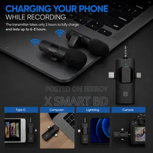 3 in 1 Wireless Lavalier Microphone