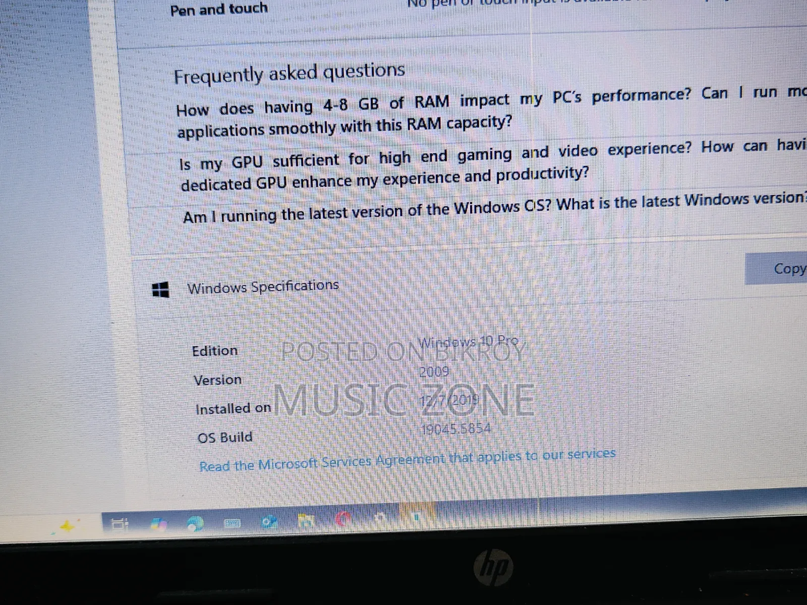 Laptop HP 4GB Intel Core I5 SSD 350GB