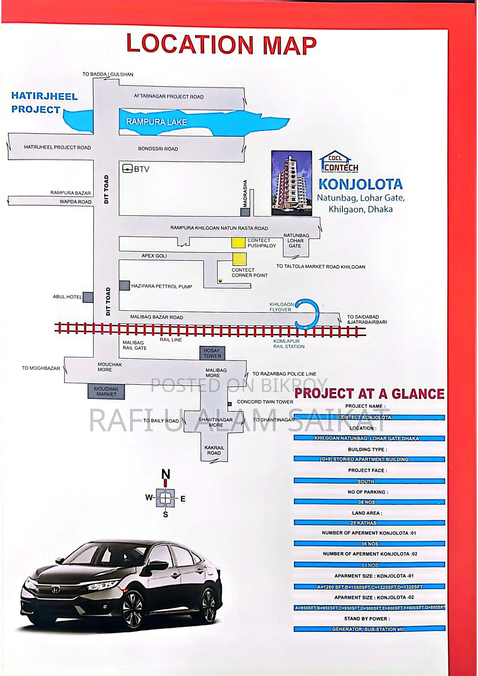 3bdrm Apartment in Khilgaon for Sale