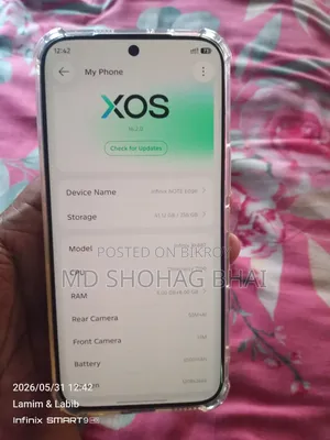 New Infinix Note Edge 256 GB Silver