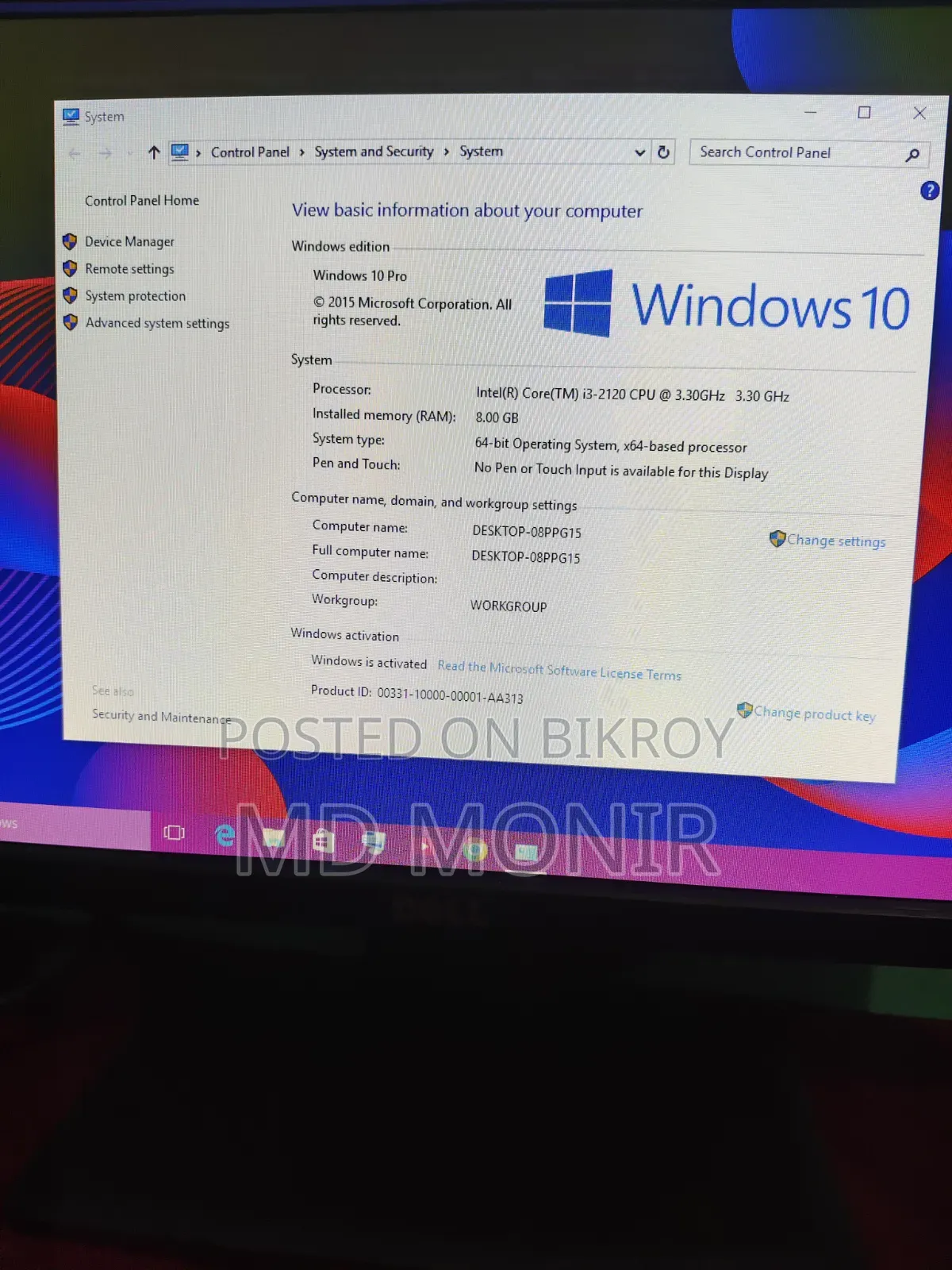Desktop Computer Asus A4110 8GB Intel Core I3 HDD 1TB