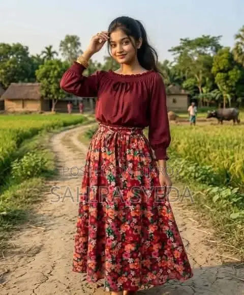 Cherry Skirt And Top For Teens