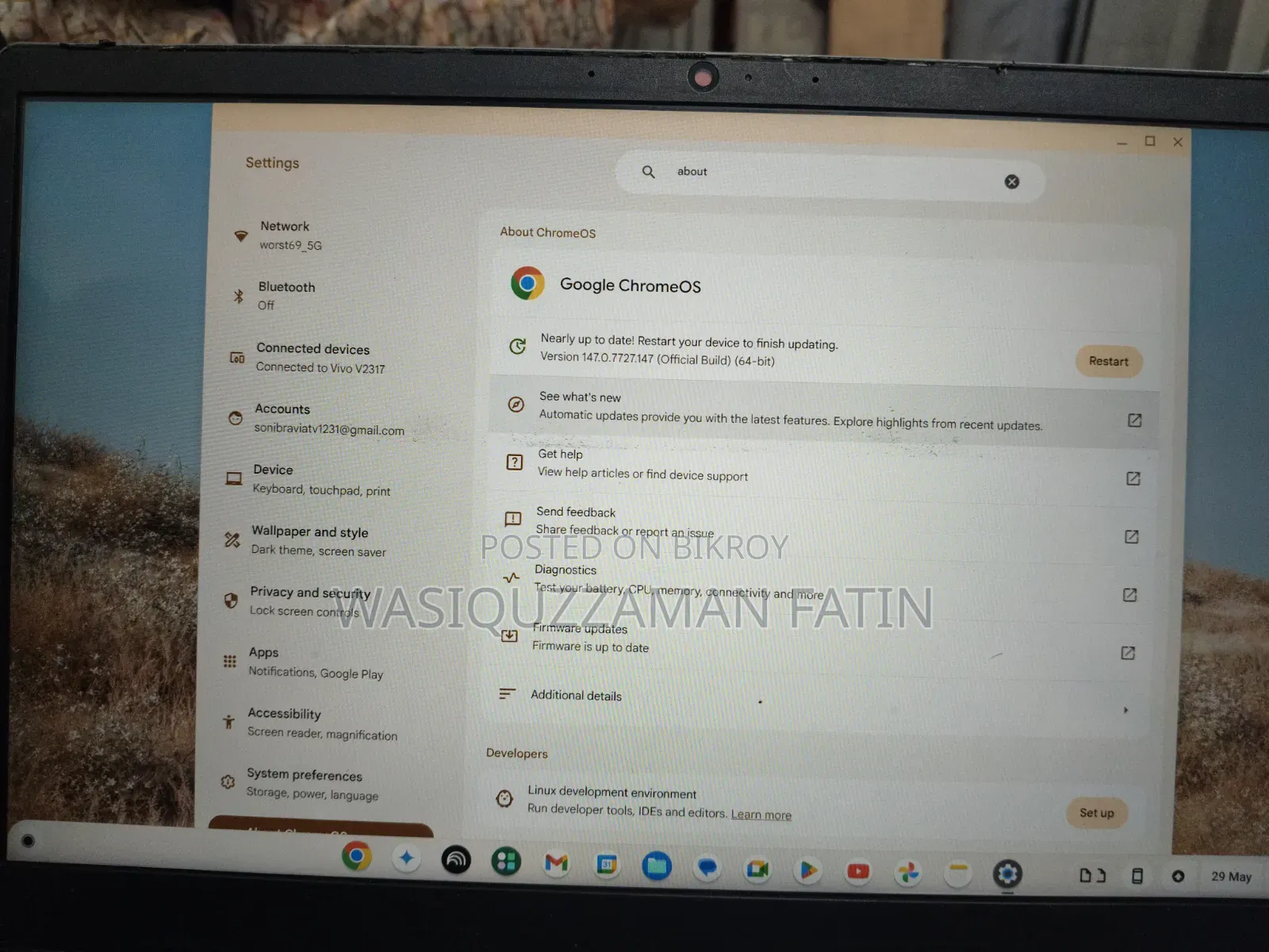 Laptop Lenovo Ideapad 3 4GB Intel SSD 60GB