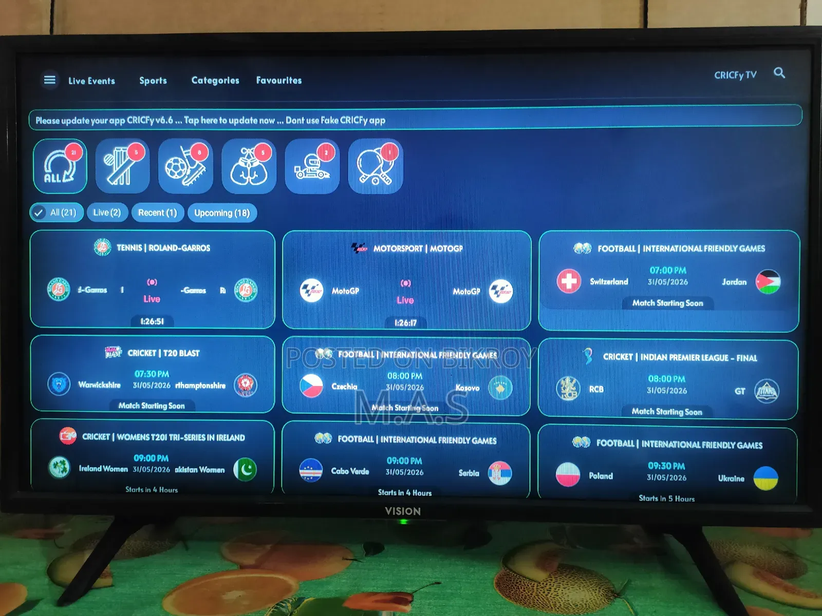 32" Vision Smart TV for Sale