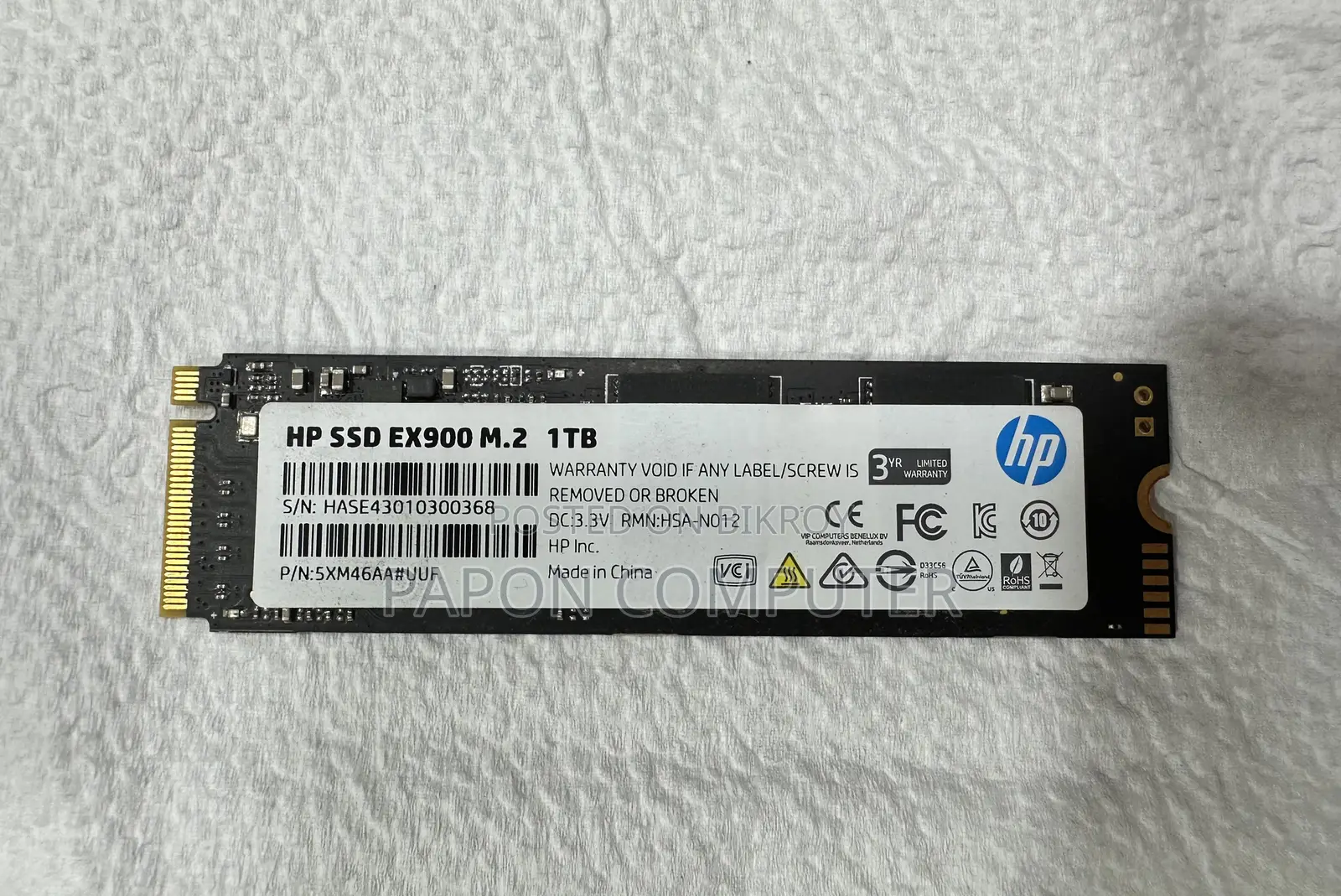 1TB HP NVMe EX900 M.2 100% Health