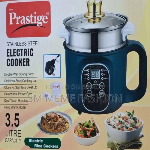 Prastige Brand Stainless Steel Electric Cooker Capacity: 3.5 Litres