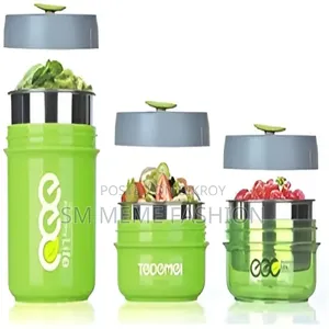 Tedemei 3-in-1 Bpa-Free, Stainless Steel Insulated Vacuum Seal Leak Proof Lunch Box 860 ml (Green)